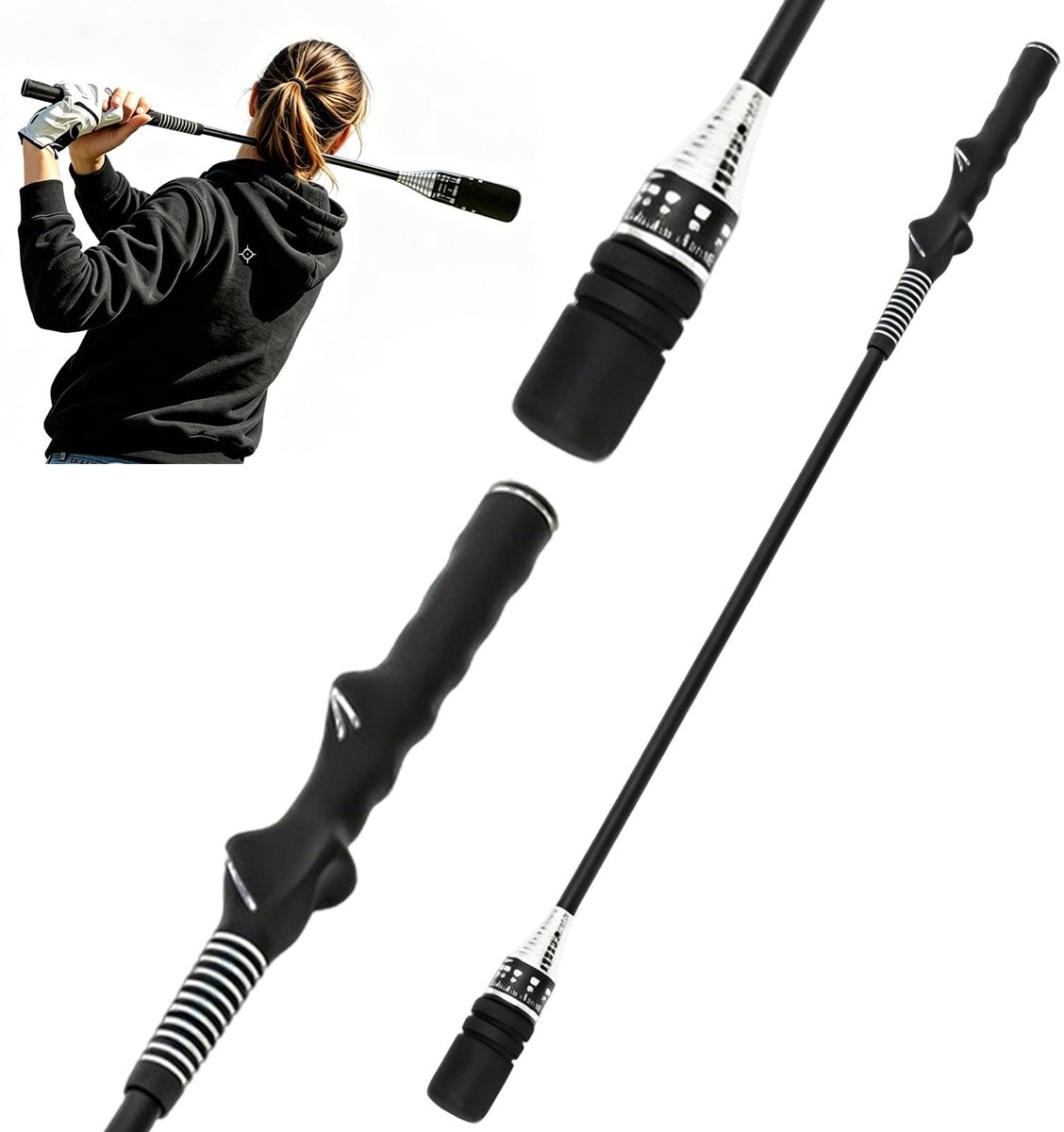 SolidKeus - Golf-swingtrainer met Verstelbare Oefenstokken voor Beginners