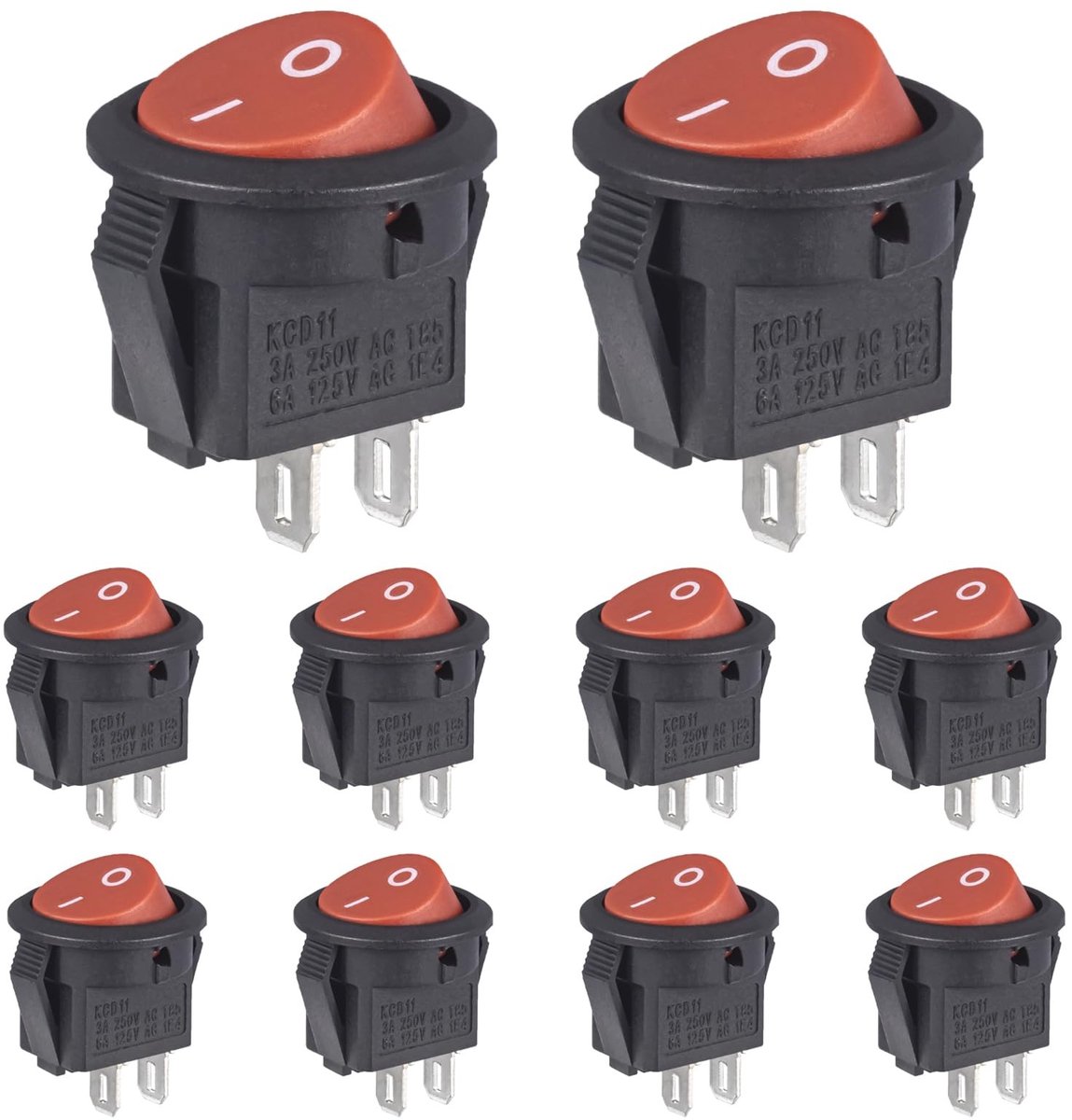 SolidKeus - Mini Toggle Switch met 2 Posities en Zelfvergrendelende Knop