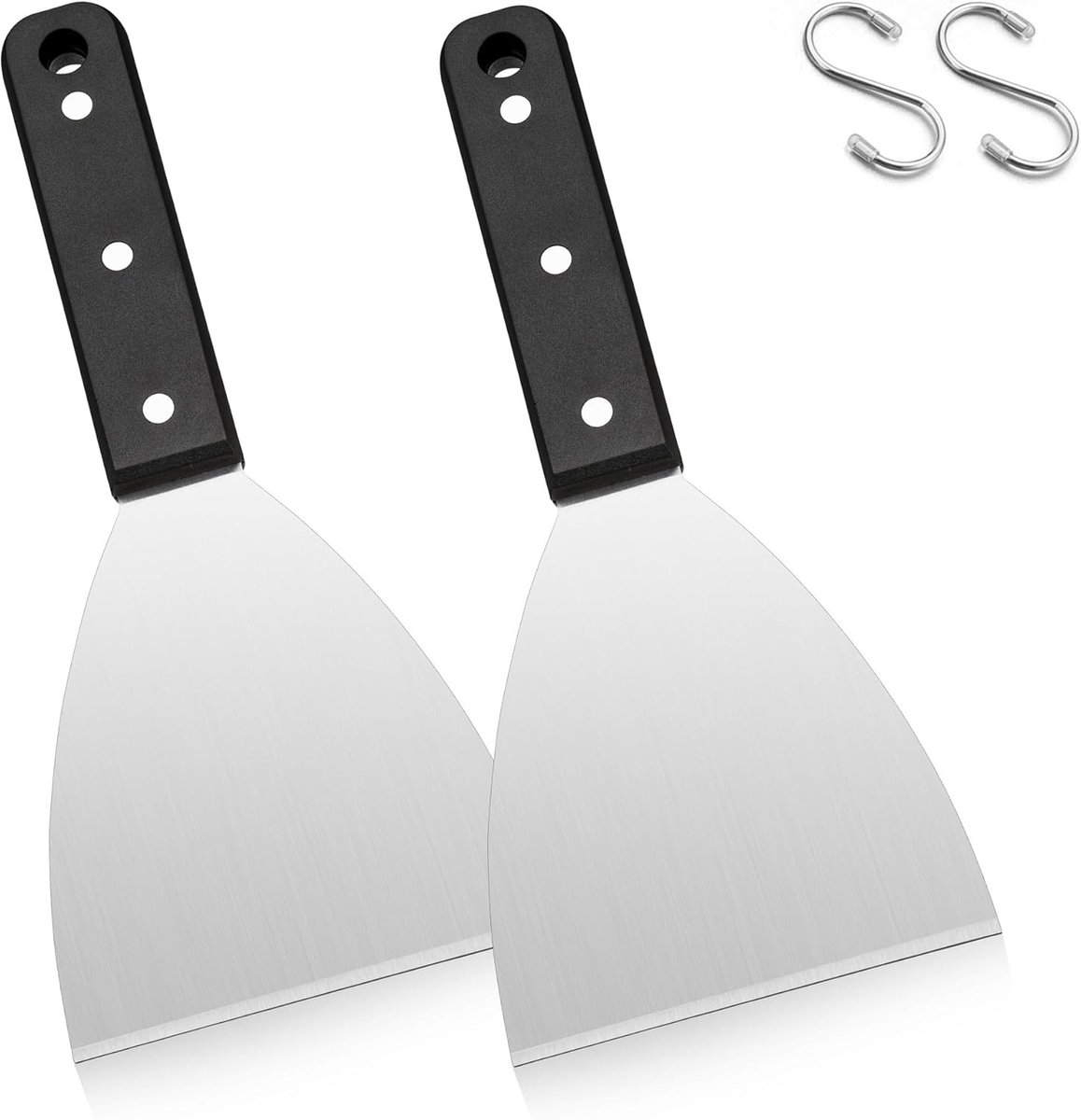 Barbecuespatelset - Roestvrij Staal - Medium - Hittebestendige Handgreep - Voor BBQ en Keuken