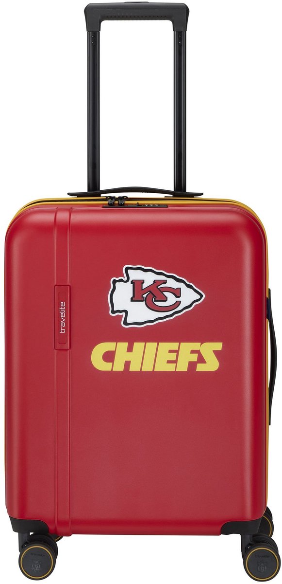 Travelite travelite x NFL 4 wielen Cabinewagen S 55 cm - Harde bagage - TSA slot - kansas city chiefs