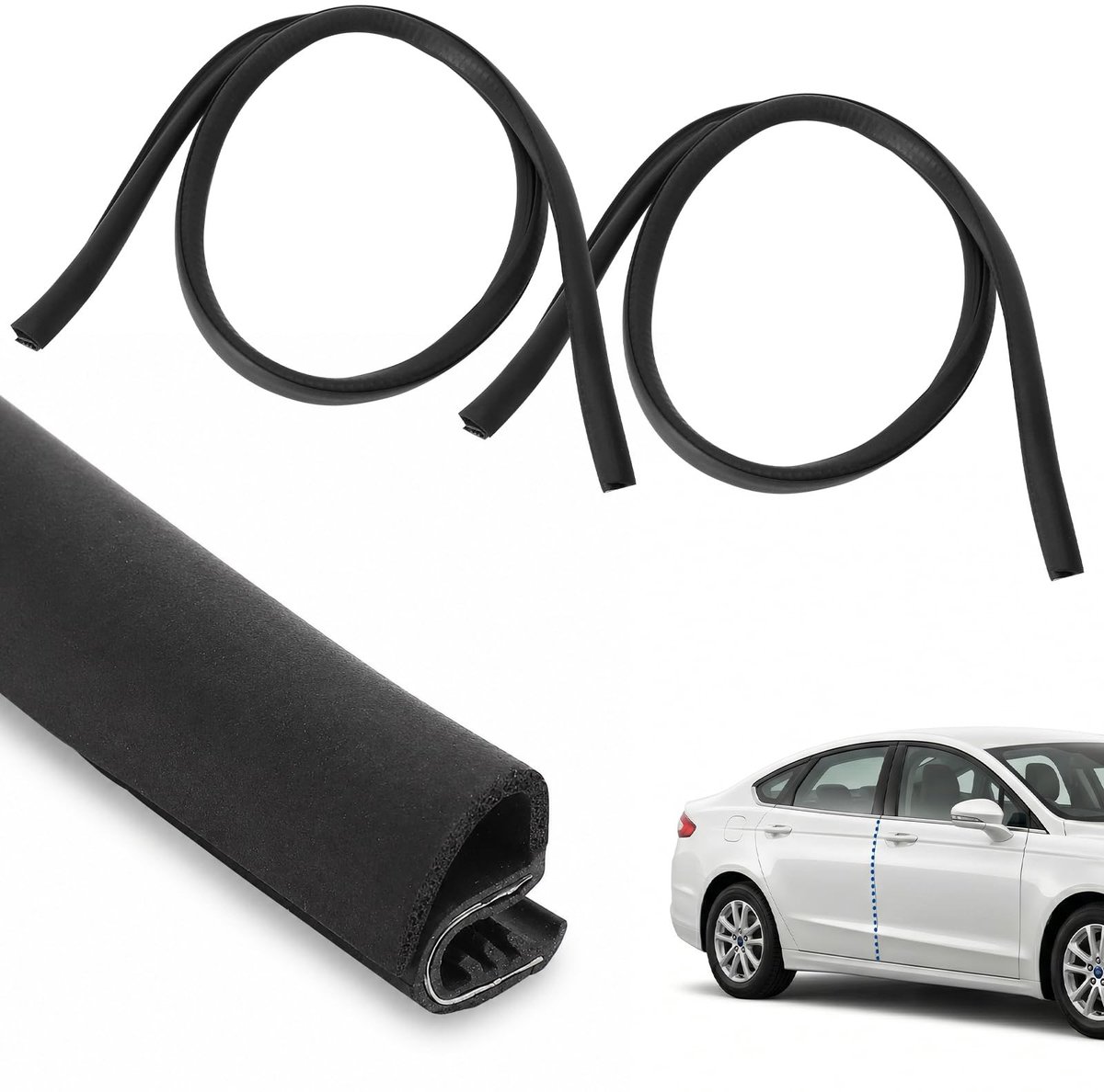 SolidKeus - Rubber Deurafdichting voor Auto's tegen Windgeluiden