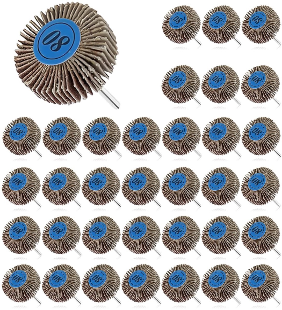 SolidKeus - 35-delige Slijpschijfset voor Dremel met 80 Grit Polijstaccessoires