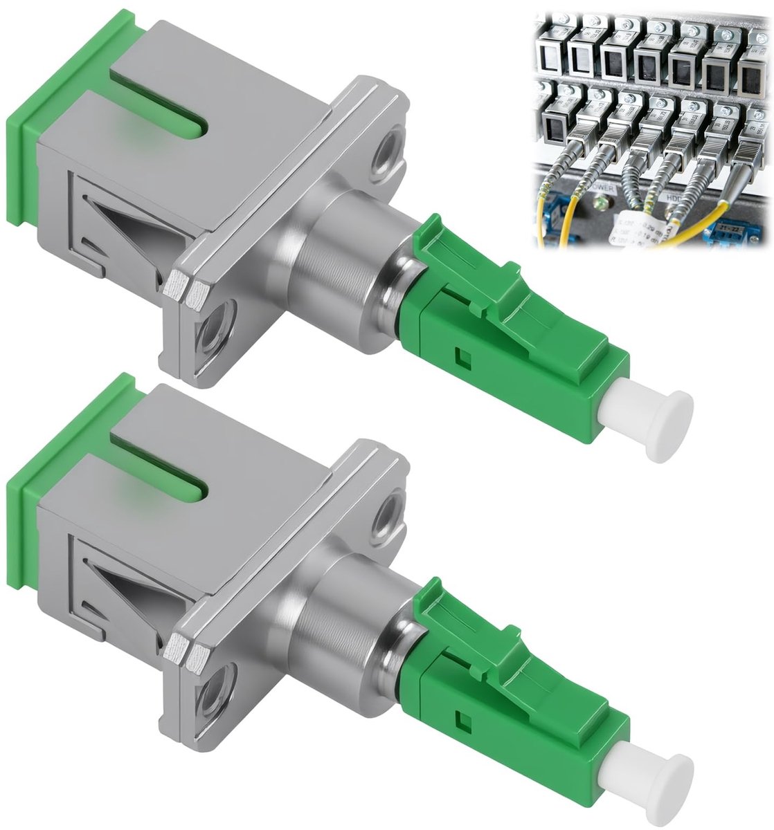 SolidKeus - SC/APC naar LC/APC Hybrid Fiber Adapter Set van 2