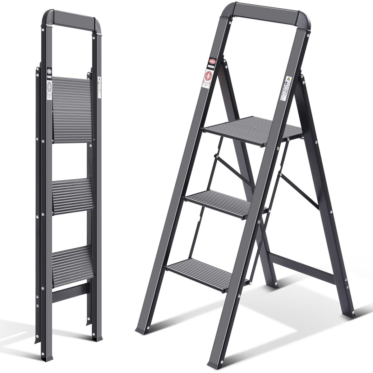 SolidKeus - Vouwladder met 3 Treden en Handvat