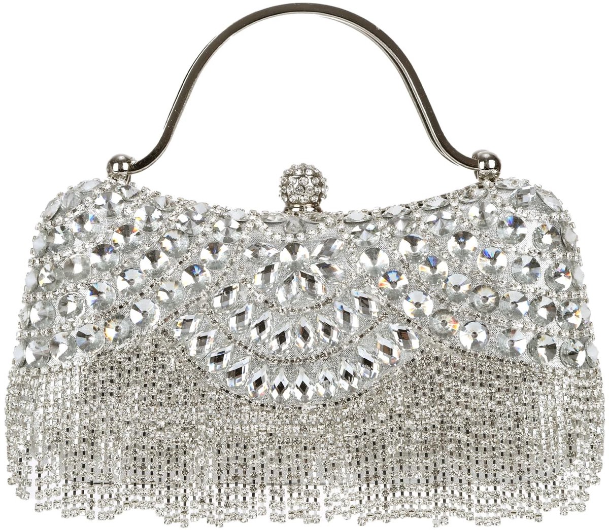 SolidKeus - Sprankelende Clutch Portemonnee met Kristallen Kwastje