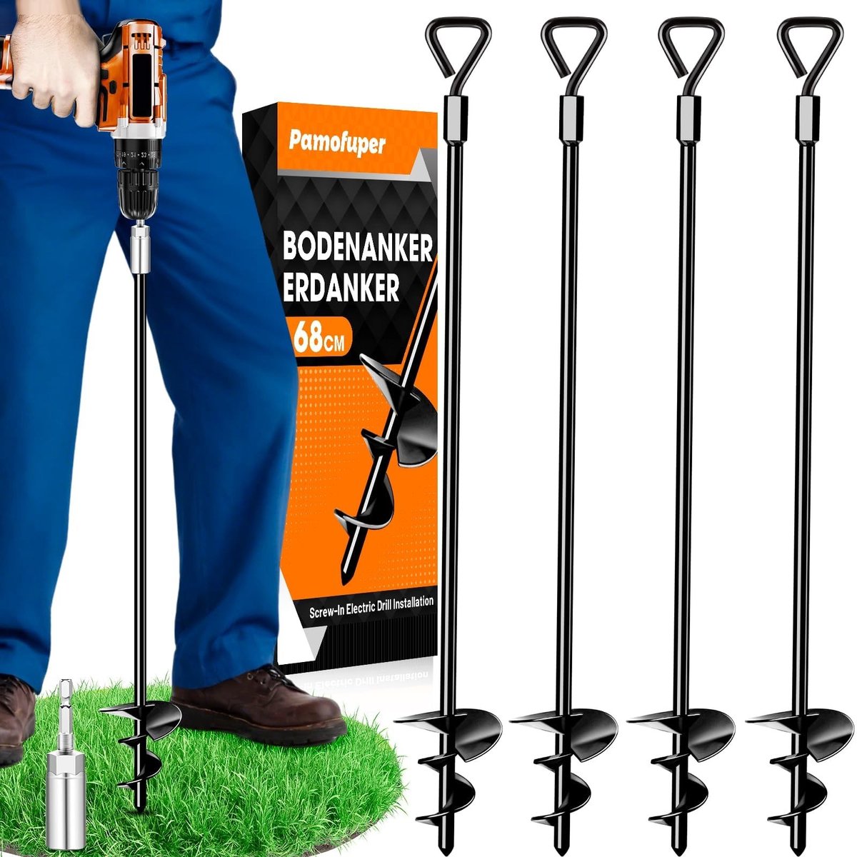 Omgoods - Set van 4 Grondankers voor Tent en Trampoline