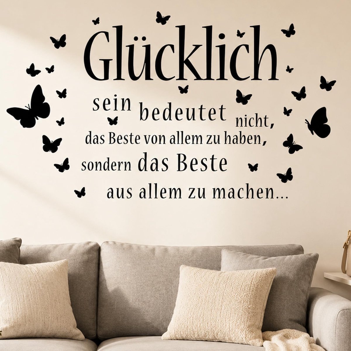 Omgoods - Zelfklevende Muursticker met Inspirerende Spreuk