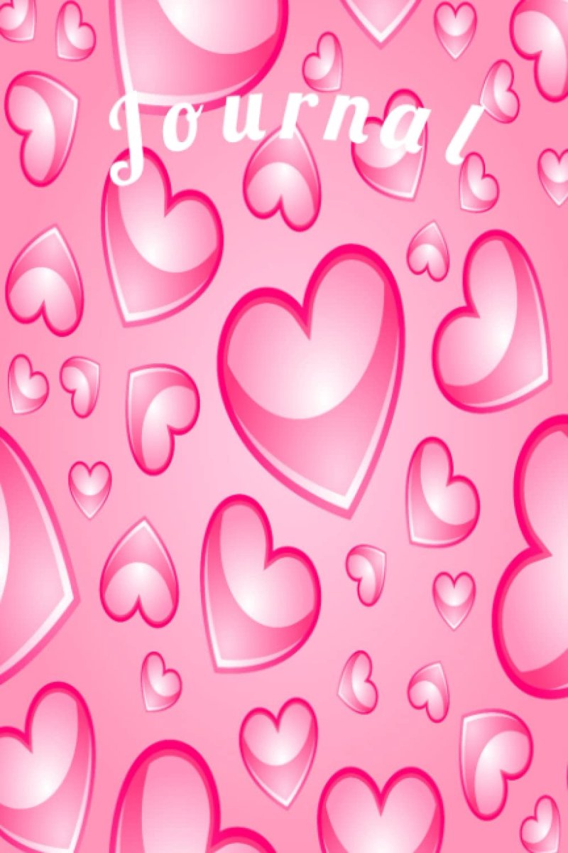 Pink Hearts Pattern Journal: Cute pink Heart pattern Journal For Women