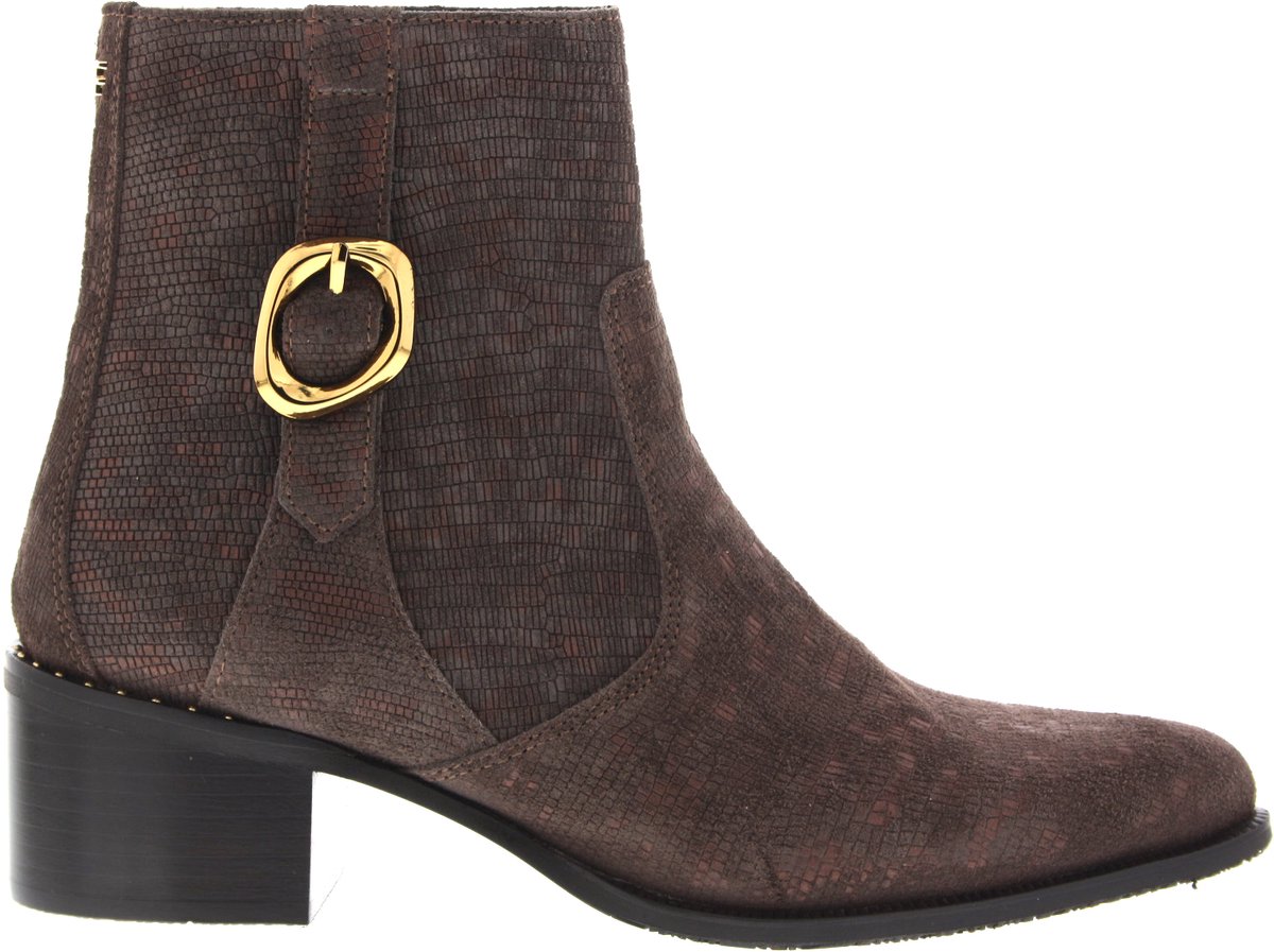 Dames Enkellaars Floris Van Bommel Evi 05.15 Darkbrown Donkerbruin - Maat 40