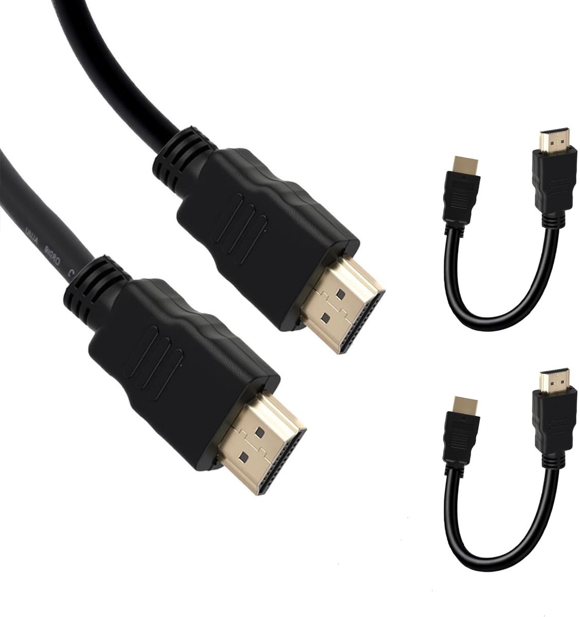 2 stuks 30 cm korte HDMI-kabel, compatibel met 4K HDMI naar HDMI-kabel, Ultra HD, ethernet, High Speed Macbook voor tv, pc, PS5