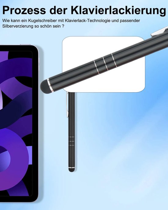 5 stuks i-Pad pen stylus pen i-pad pen voor iPhone Samsung Galaxy Xiaomi Redmi Google Pixel Motorola Nothing Phone Tabletten en alle touchscreen, zwart — afbeelding 3