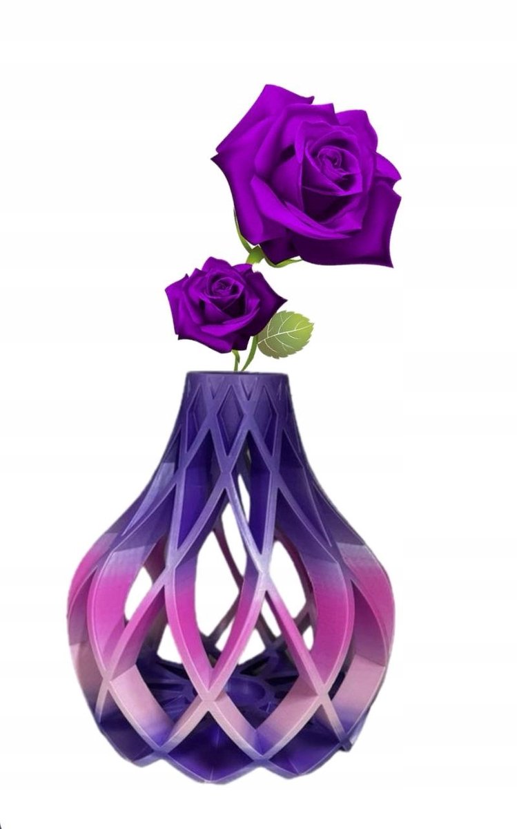 VUKAN Vaas Gedroogde Bloemen - Modern Rainbow 1 Design - 150 mm