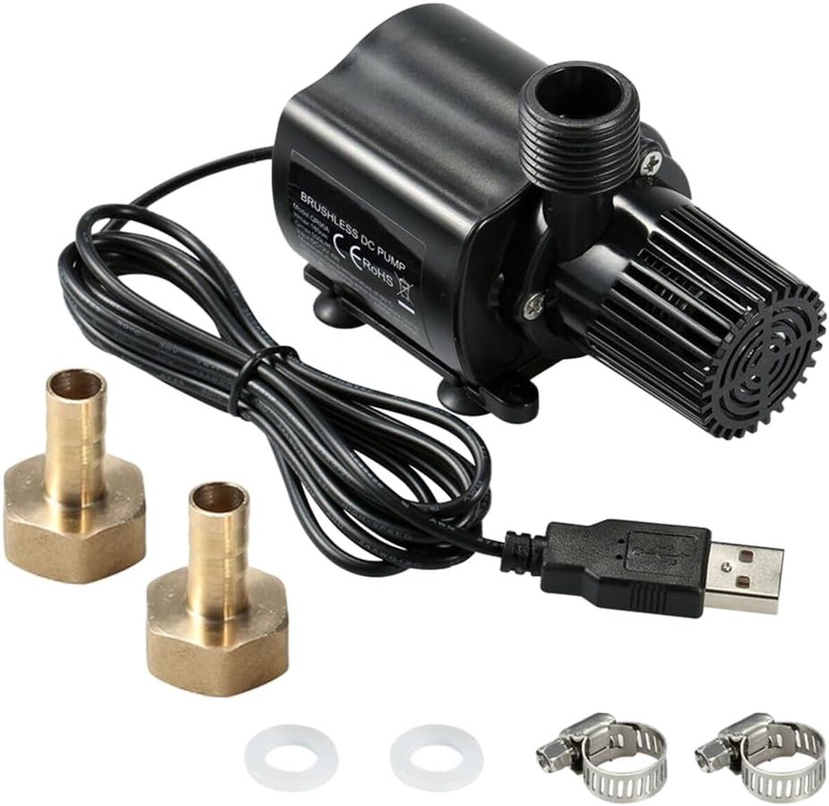 Aquariumpomp - Zwart - Compacte Mini Dompelwaterpomp met 1,5 m Kabel - Onderwaterpomp voor Aquarium, Vijver en Fontein