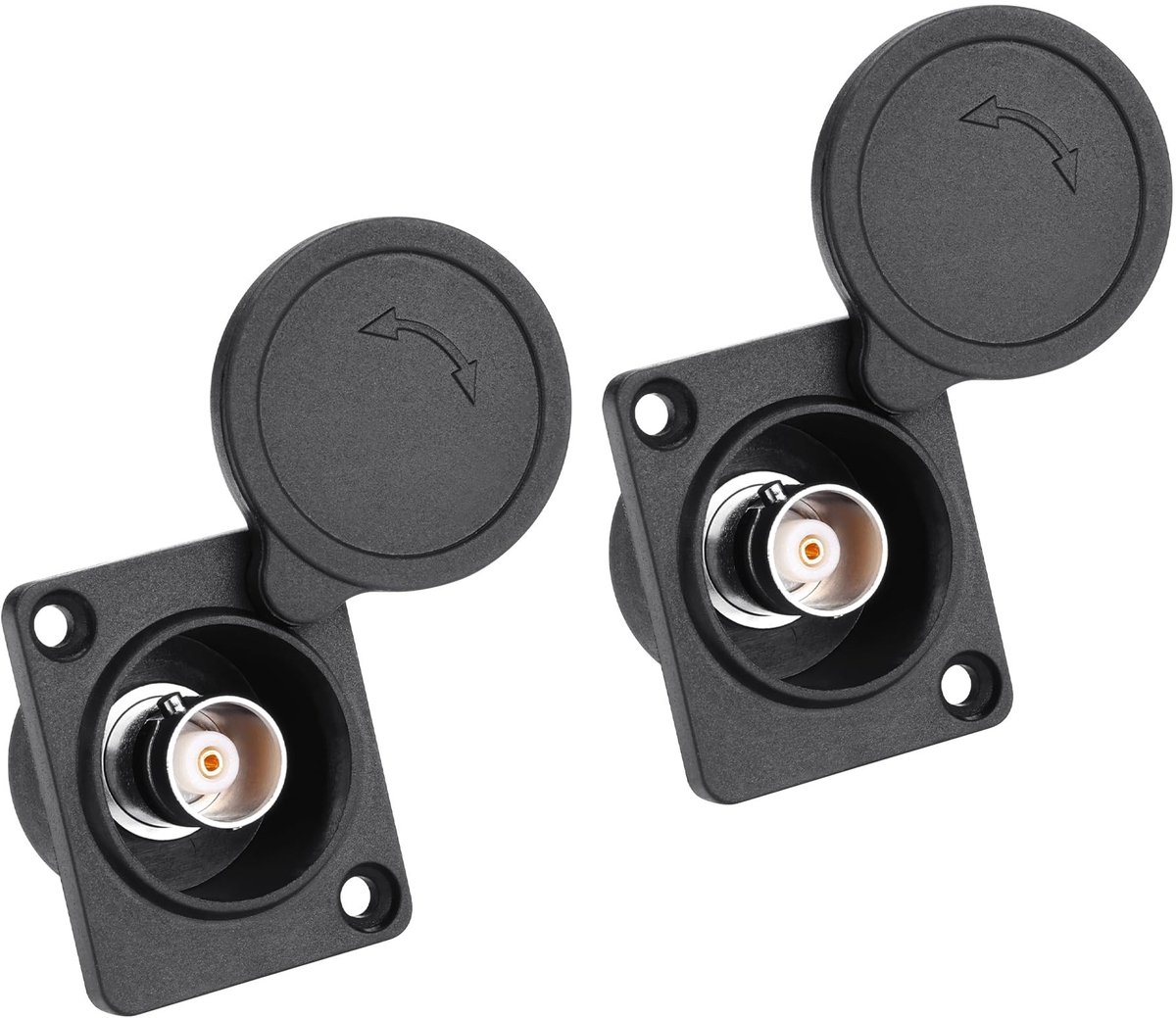 SolidKeus - BNC Paneel Soldeer Connector met Waterdichte Deksel (2 Stuks)