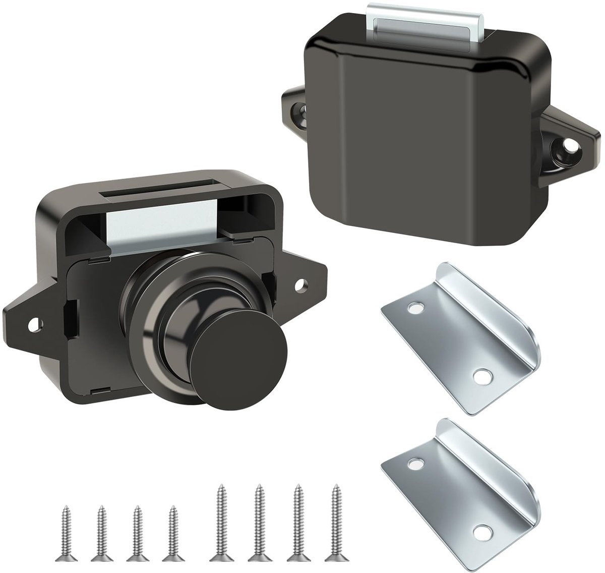 SolidKeus - 2 Push Button Sloten voor Motorhome en Meubilair