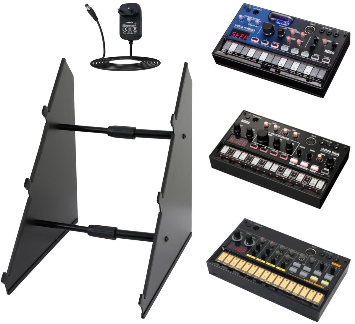 Synthstand set - Incl. 3 Korg Volca units - Innox SynthStand 02 - Multikleur