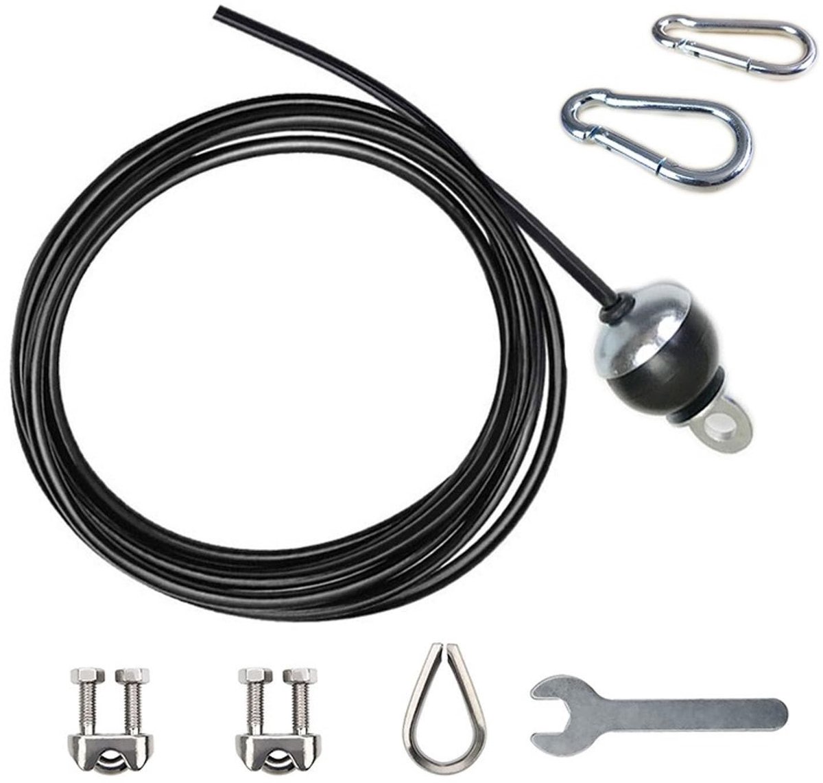 SolidKeus - Verstelbaar Staal Kabel voor Thuis Gym Pulley Systeem (4m)