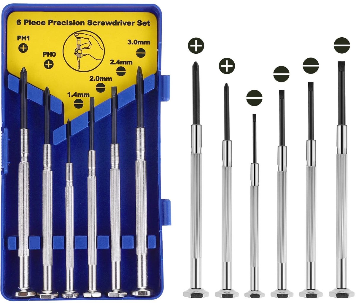 SolidKeus - Mini Schroevendraaier Set van 6 voor Precisiewerk