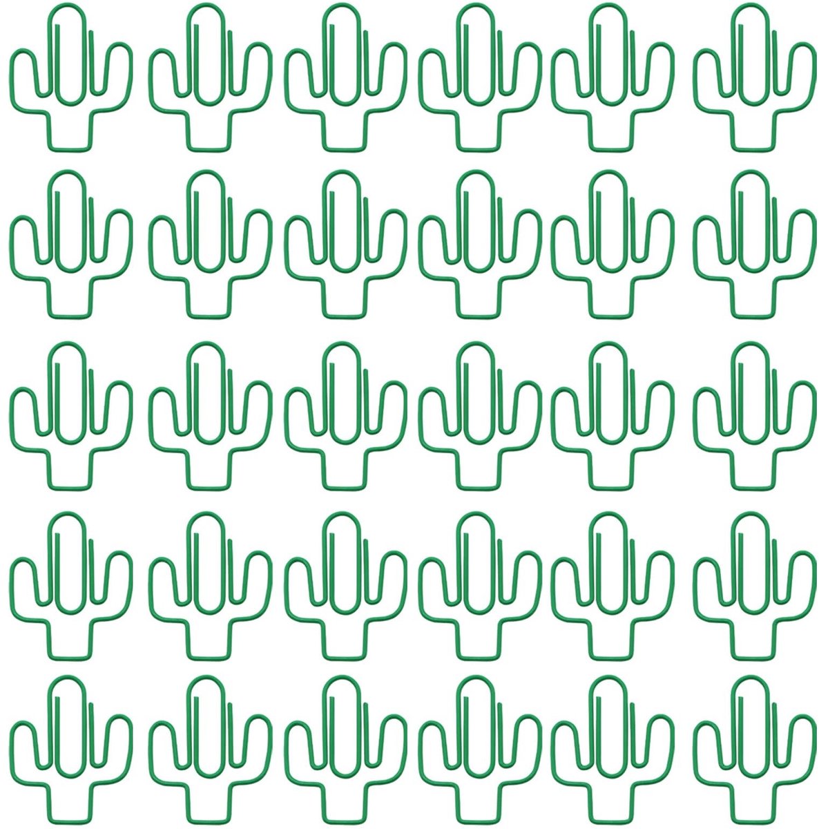 SolidKeus - Set van 30 Cactus Paper Clips van Metaal