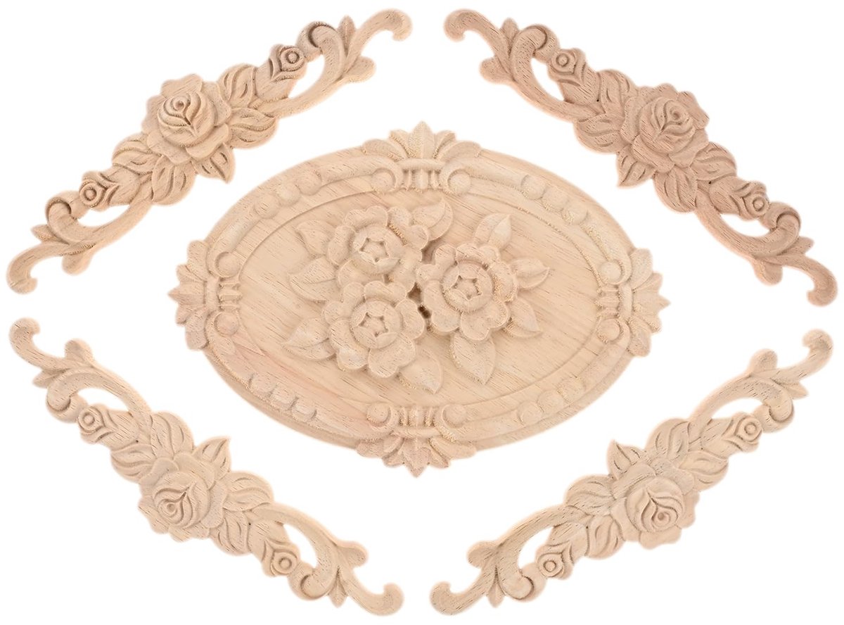 SolidKeus - Houten Decoratieve Sticker Set voor Meubelversiering