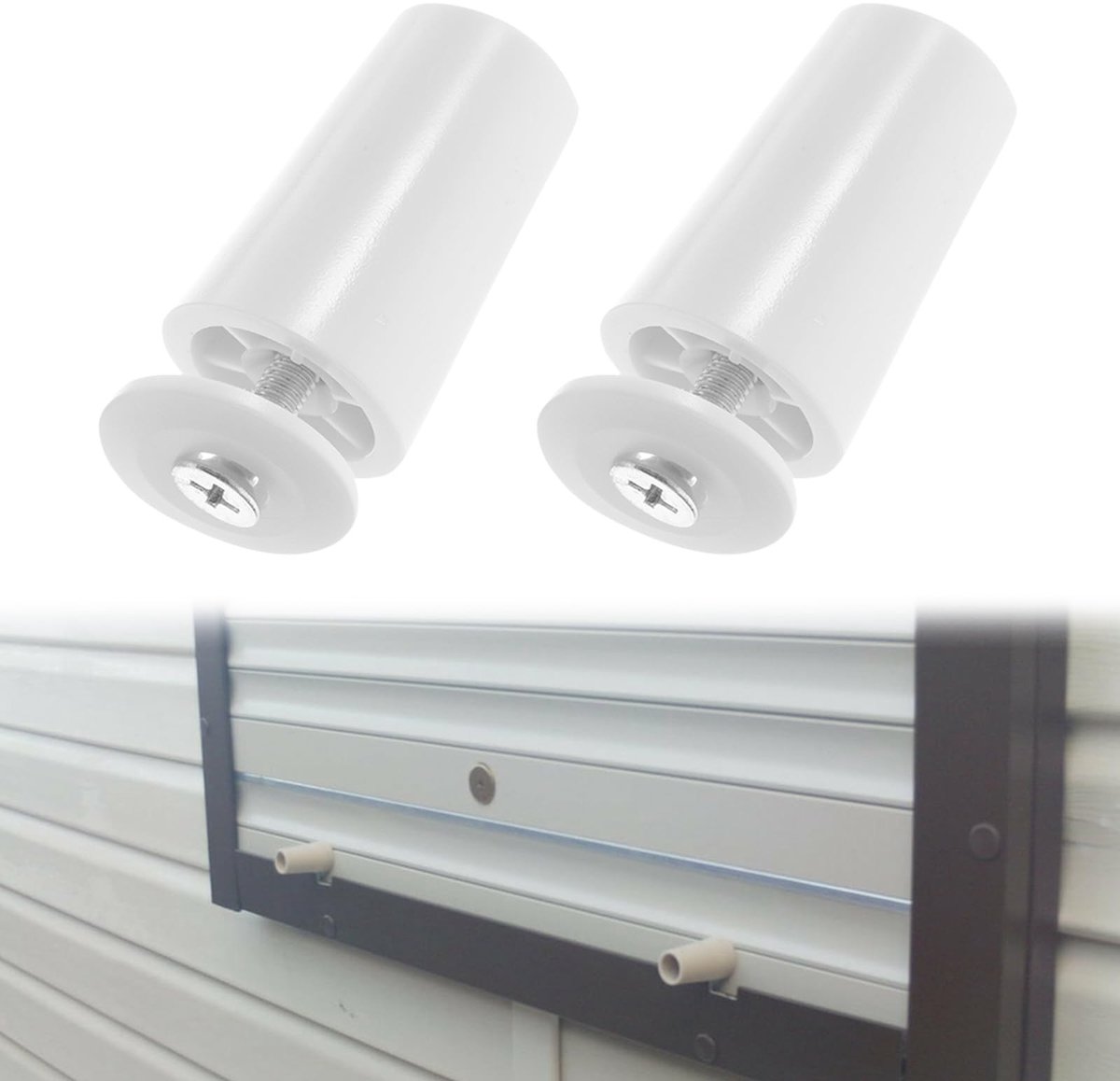 SolidKeus - Rolluikstopper 40 mm Wit, 20 Stuks