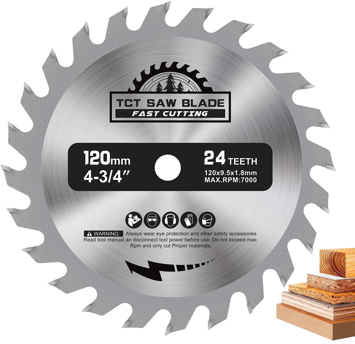 SolidKeus - Cirkelzaagblad 120 x 9.5 mm met 24 Tanden