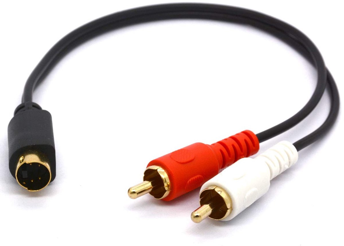 SolidKeus - S-Video naar 2-RCA Audio Kabel voor Verbinding van Audio Apparaten