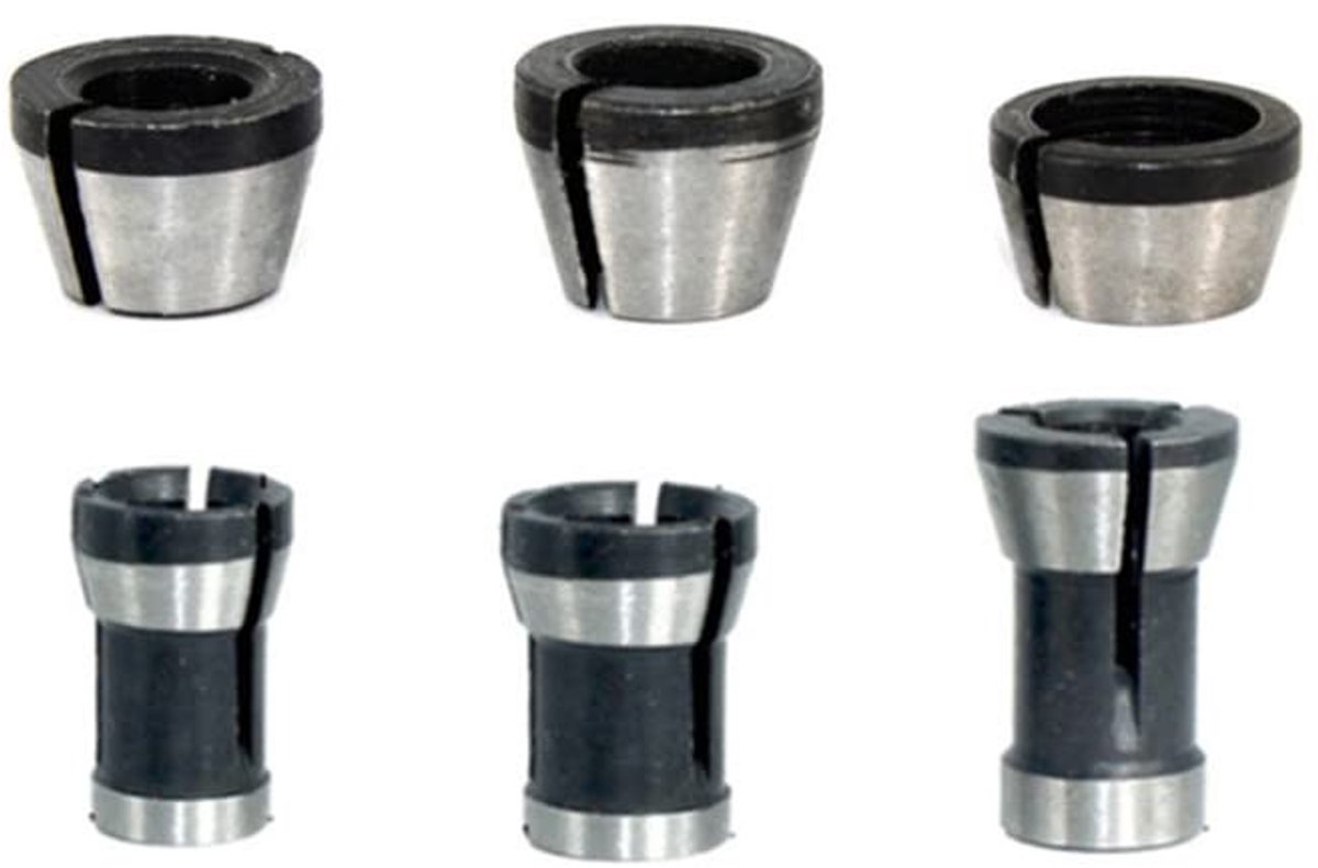 SolidKeus - Set van 6 Collet Adapters voor Engraving Machine
