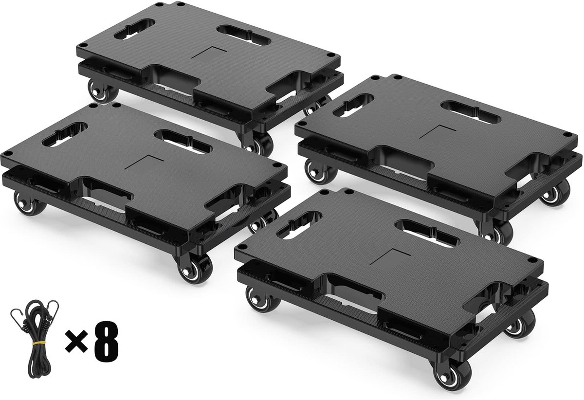 SolidKeus - Set van 4 Mobiele Dollies voor Zware Meubels