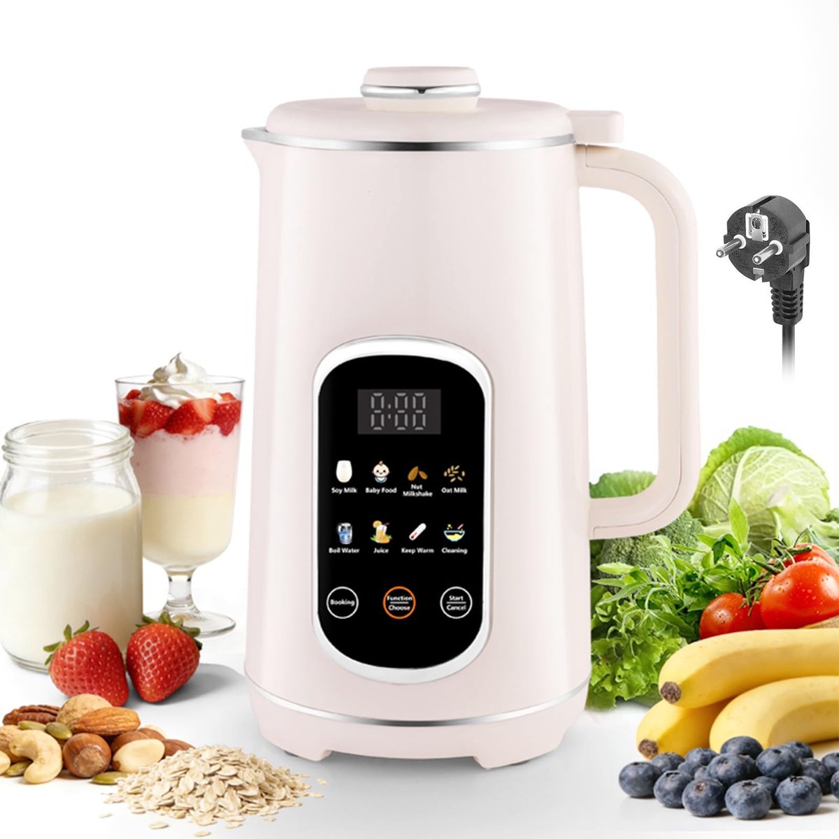 SolidKeus - Notenmelker 1.2 Liter met LED Scherm en Timer