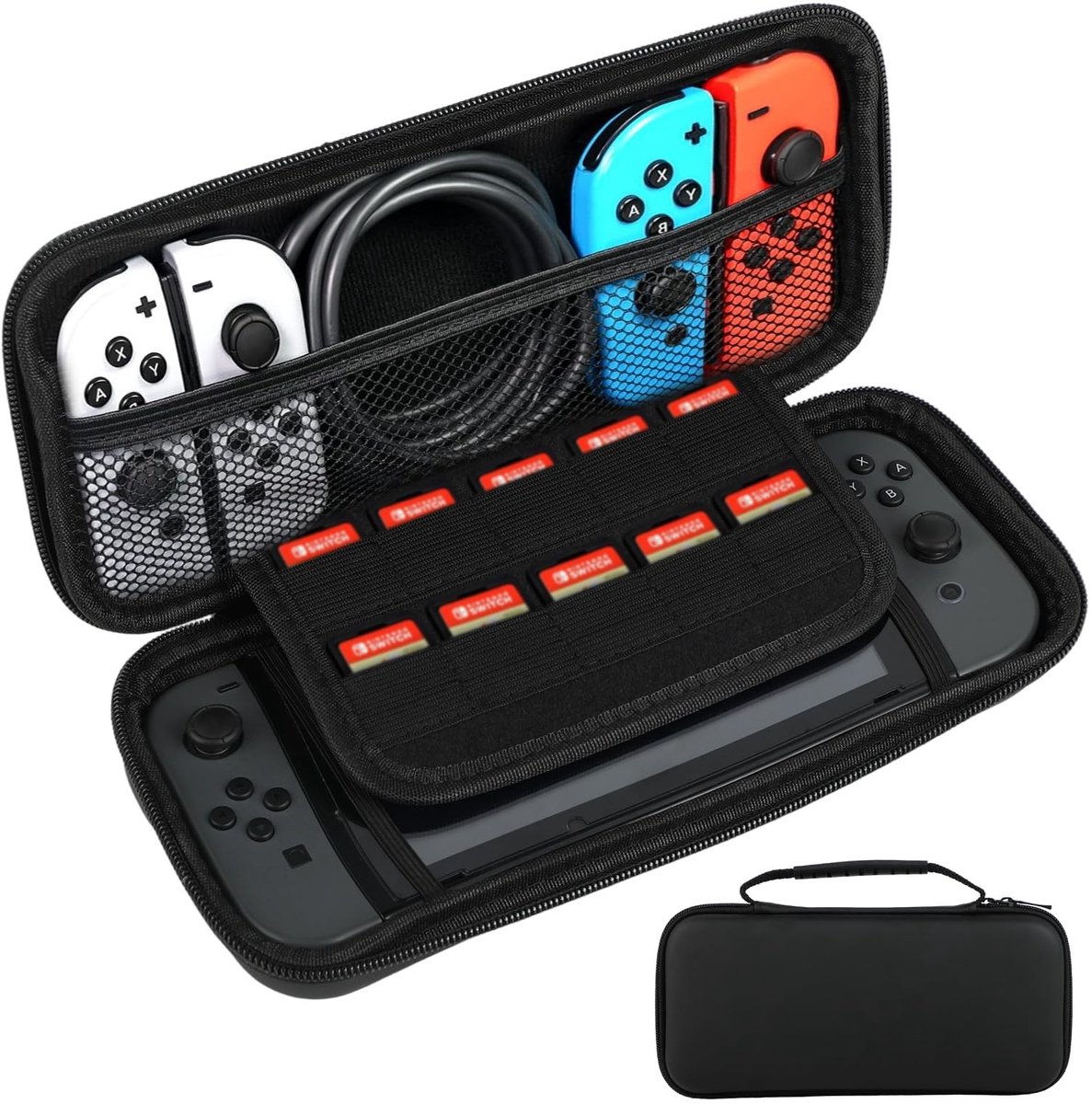 SolidKeus - Hardcase voor Nintendo Switch met 10 Slots voor Gamekaarten