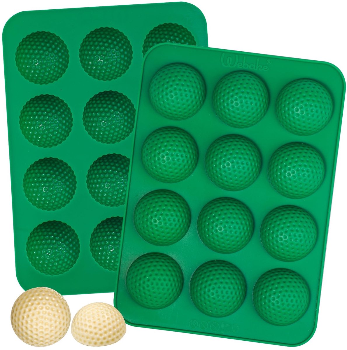 SolidKeus - Golfbal Chocoladevorm Silicone Set van 2