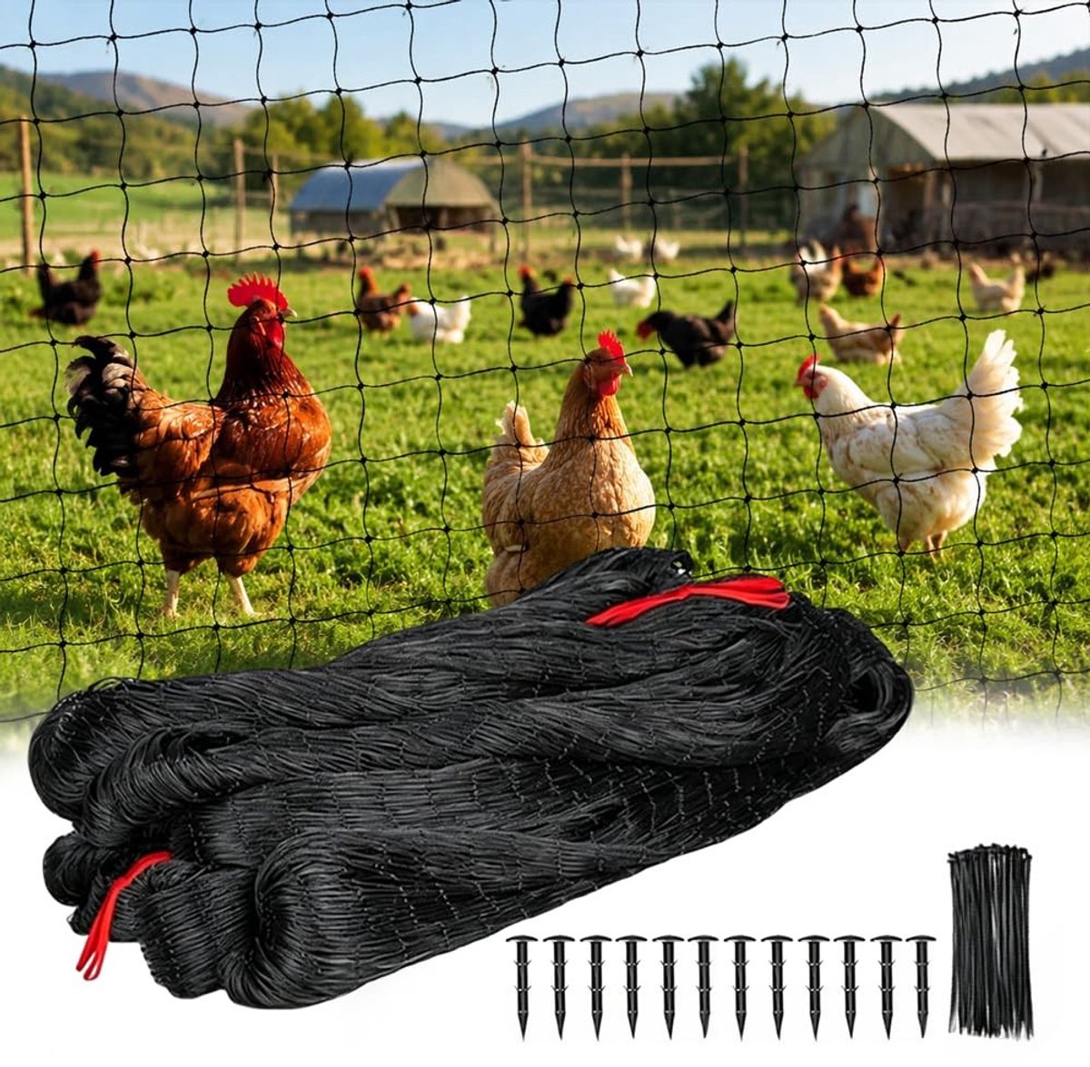 SolidKeus - Vogelbeschermingsnet van 7,5 x 15 m, Scheurvast en Weerbestendig