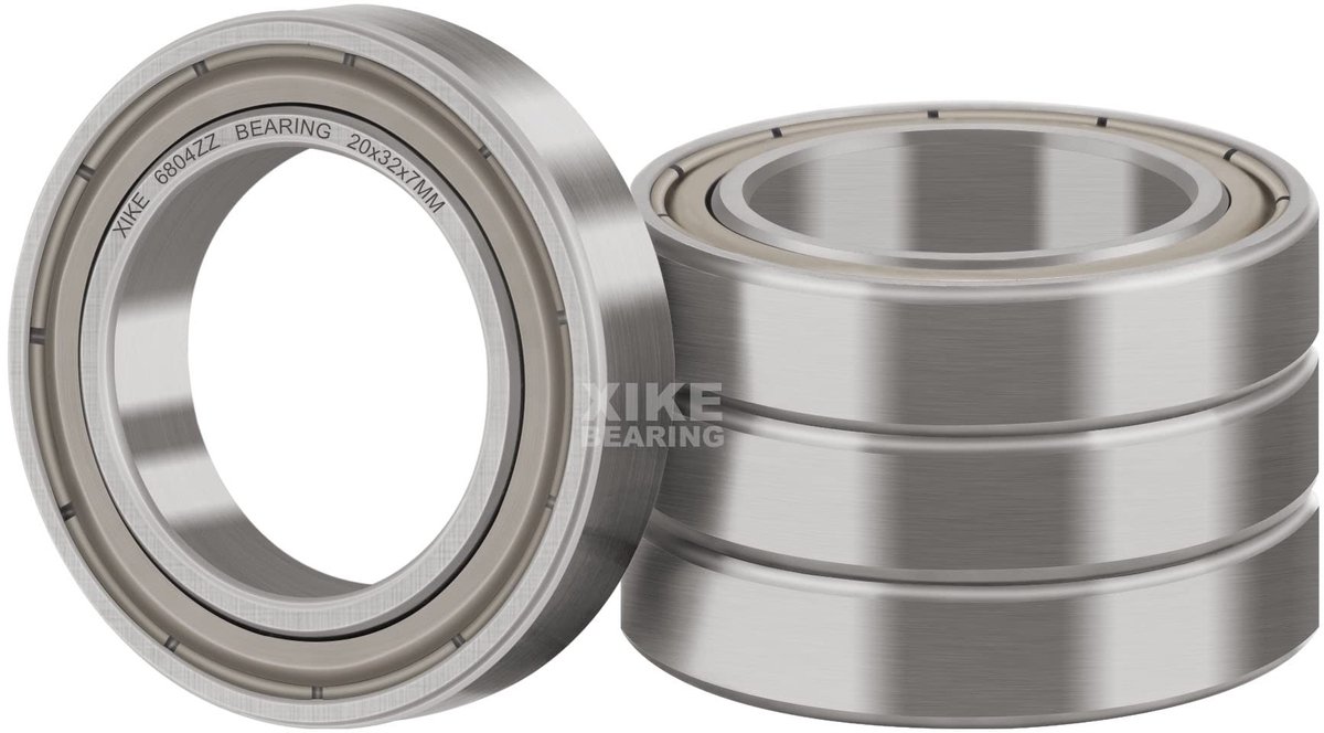 SolidKeus - 4 Stuks Kogellager 6804ZZ 20x32x7mm met Metalen Afdichtingen
