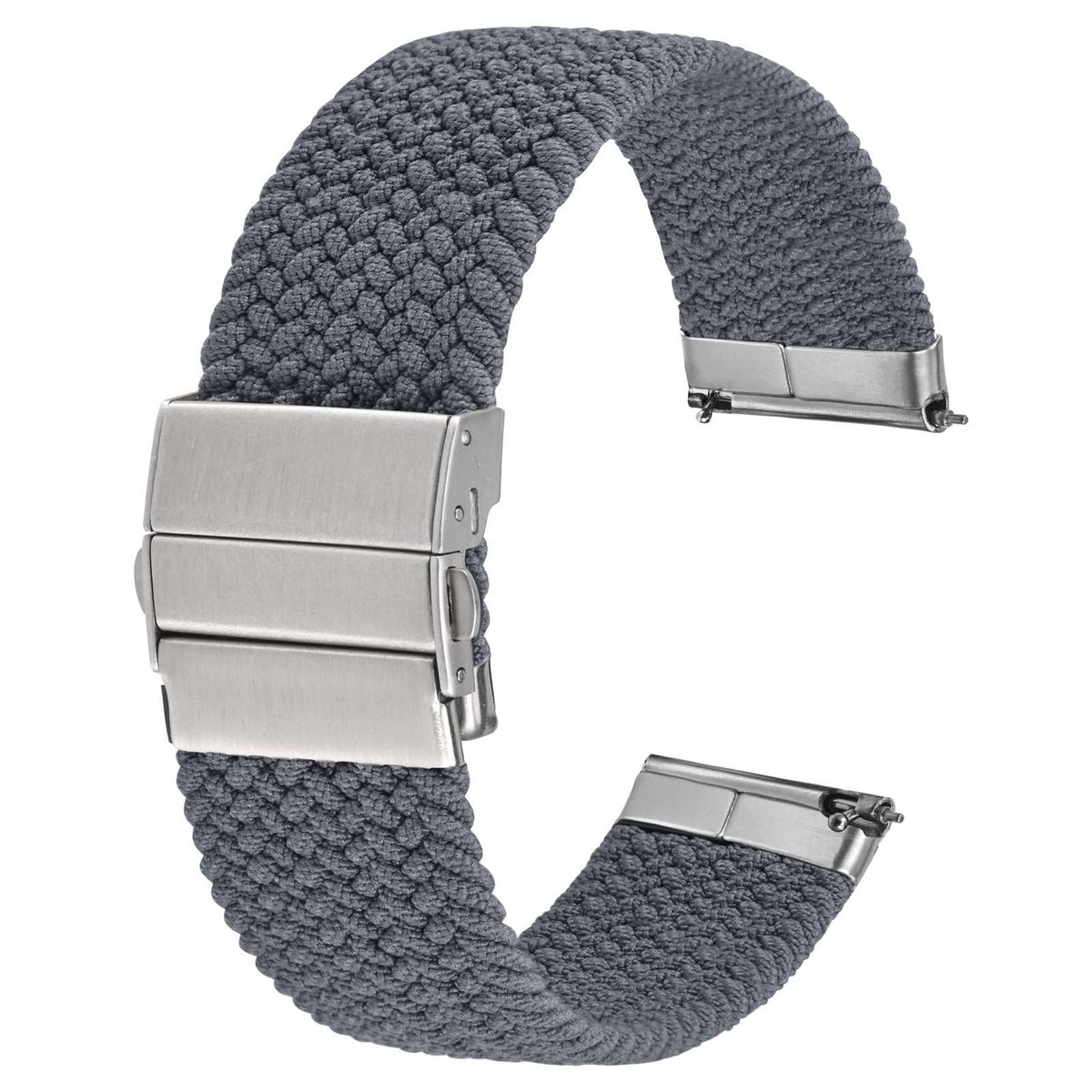 SolidKeus - Gevlochten Nylon Horlogeband met Snelle Bevestiging in Meerdere Kleuren