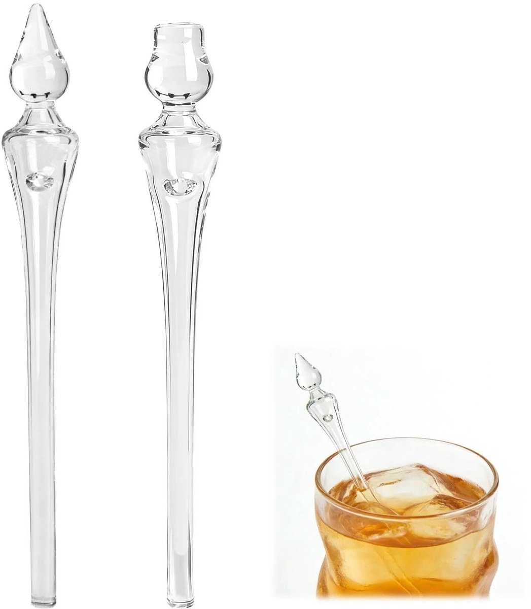 SolidKeus - Set van 2 Whisky Pipetten van Borosilicaatglas voor Precisie Dosing