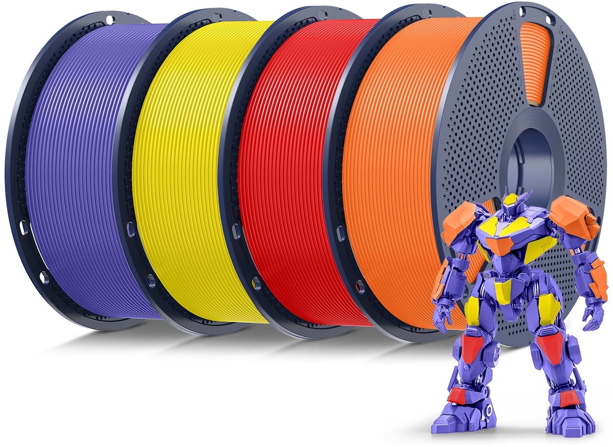 SolidKeus - PLA Filament Set 4kg in Kleurrijke Variaties voor 3D Printers