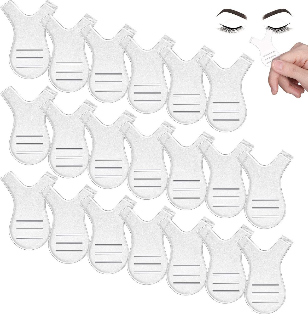 40 Stuks Y-Vormige Wimperborstels voor Wimperlifting en Make-up, Schoonmaaktools voor Wimperextensions en Schoonmaak