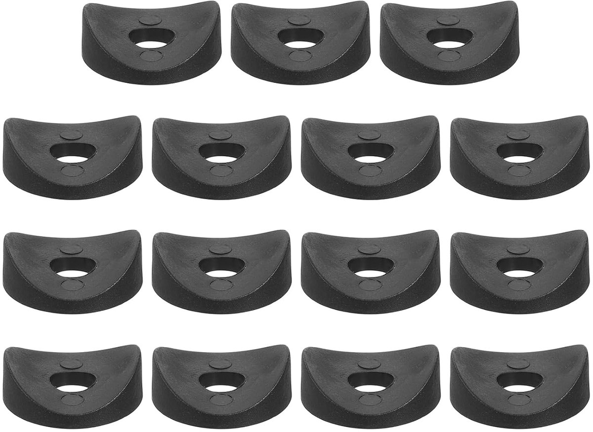 26 stuks kunststof ronde sluitringen, 8 mm x 25 mm x 3 mm zwart PE concave sluitring bevestigingselement hardware machinebevestiging voor ronde buisbevestiging