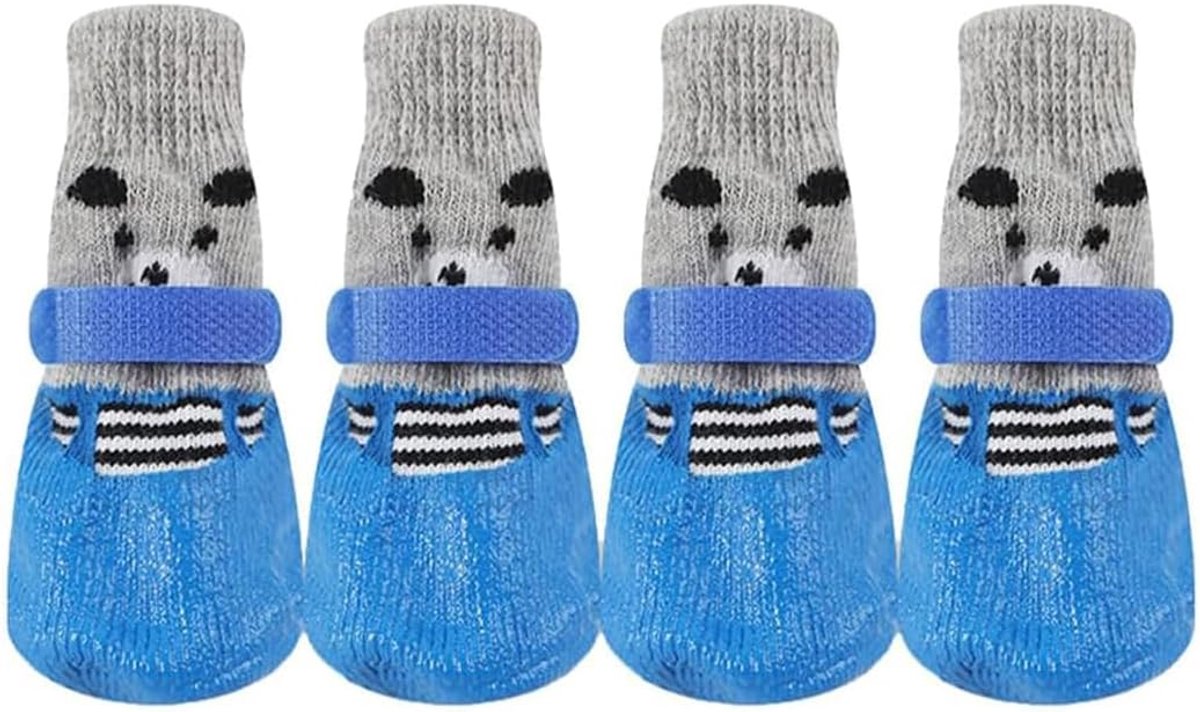 4-delige waterdichte hondenlaarzen, pootbeschermers, geschikt voor kleine, middelgrote en grote honden - maat M (aanbevolen 7-12 pond)