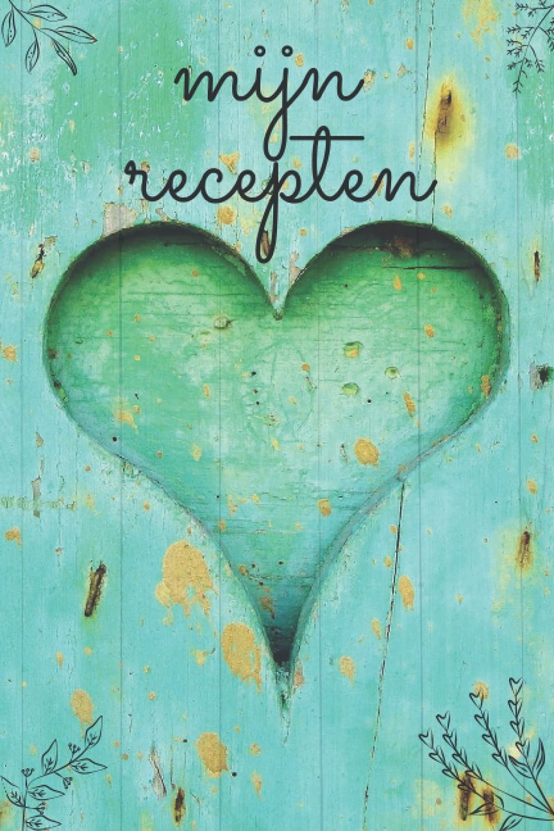 Recepten: Mijn recepten/Nederlands receptenboek/100 pagina's om in te vullen om je eigen persoonlijke receptenboek te maken/crème papier 15.24 cm ... kookboek/vintage stijl cover/flexibele kaft