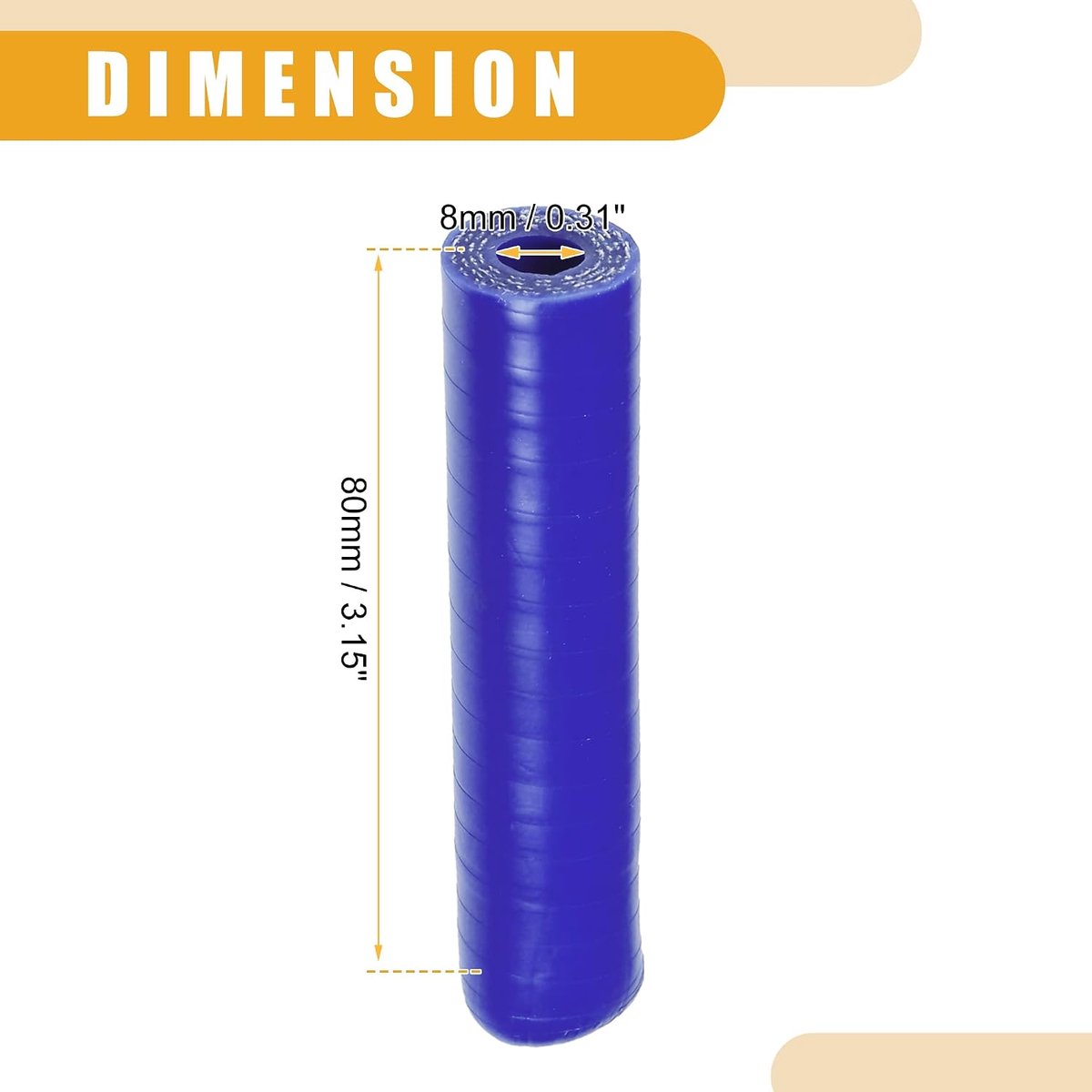 1 set 8 mm 0,31" ID, universele siliconen slangkap, aanzuig-vacuümslang-eindstop met klem, auto voor koelvloeistof-verwarmingsomleiding, vacuüm-wateraansluiting, siliconen blauw