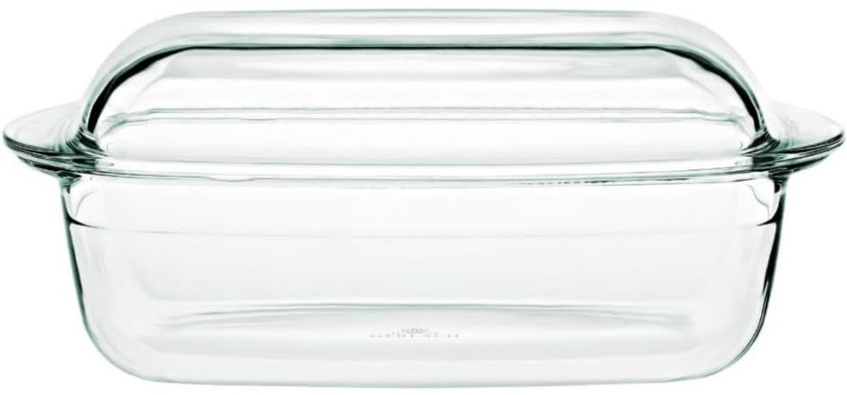 JCP® Ovenschaal met Deksel - Ovenschaal met Deksel Glas - Vaatwasserbestendig - Wit - 27cm x 18cm x 10cm