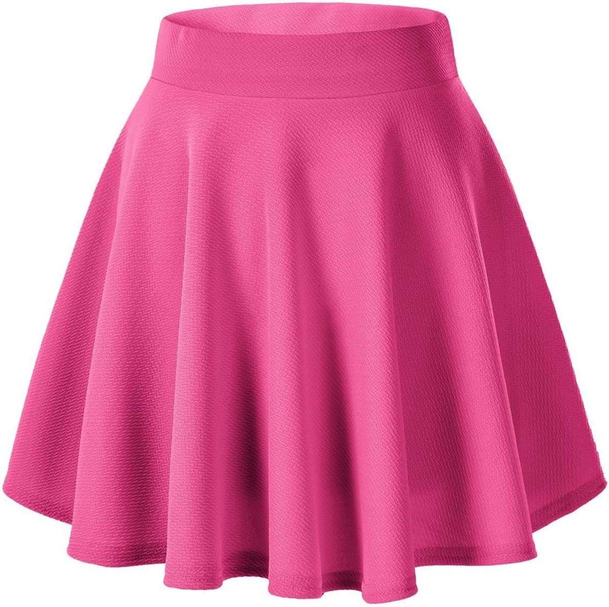 CoCo Women's Basic Versatile Stretchy Flared Casual Mini Skater Skirt (XS, Rose)