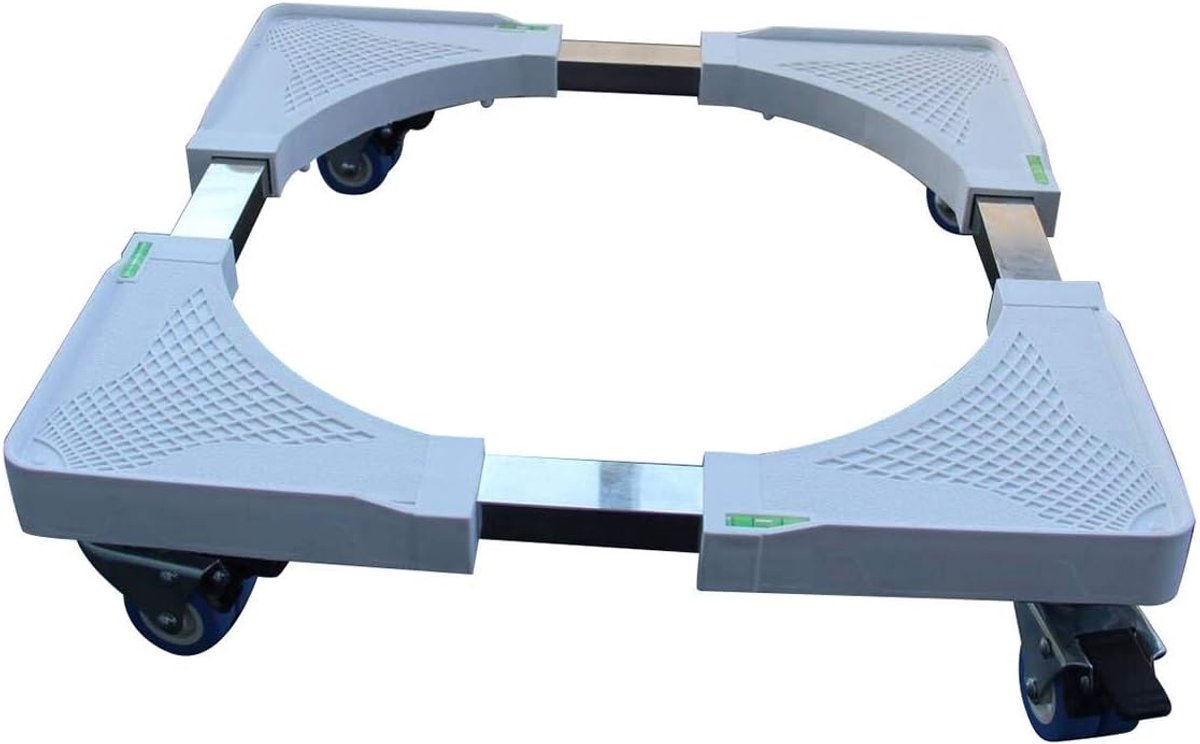 Wasmachine koelkast standaard trolley dubbele wiel zware verchroomd staal