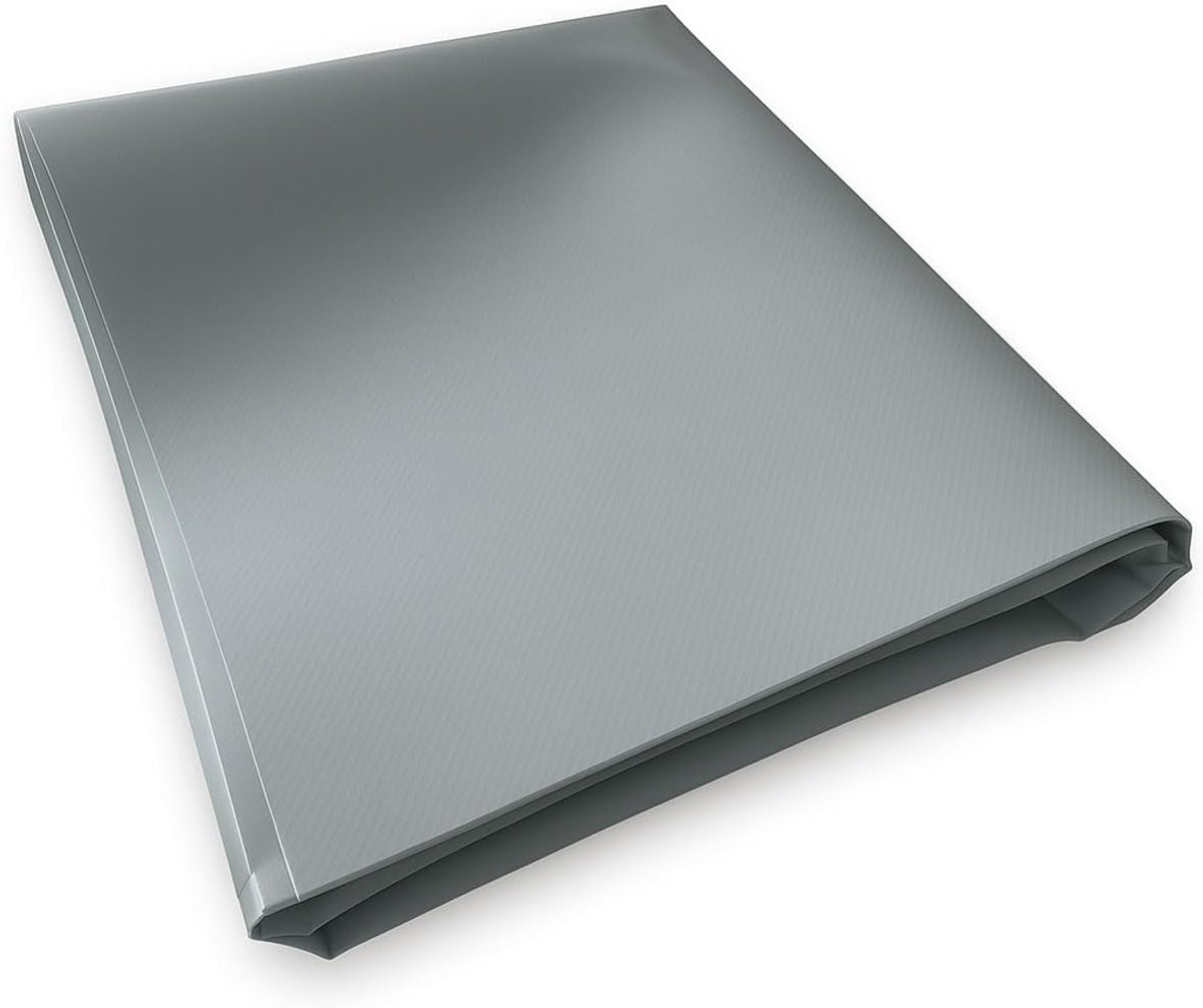 Dekzeil zonder Zeilringen 1,5x12 m Grijs - 10 jaar Garantie TECPLAST - XP640BV - Waterdicht PVC dekzeil - Made in France