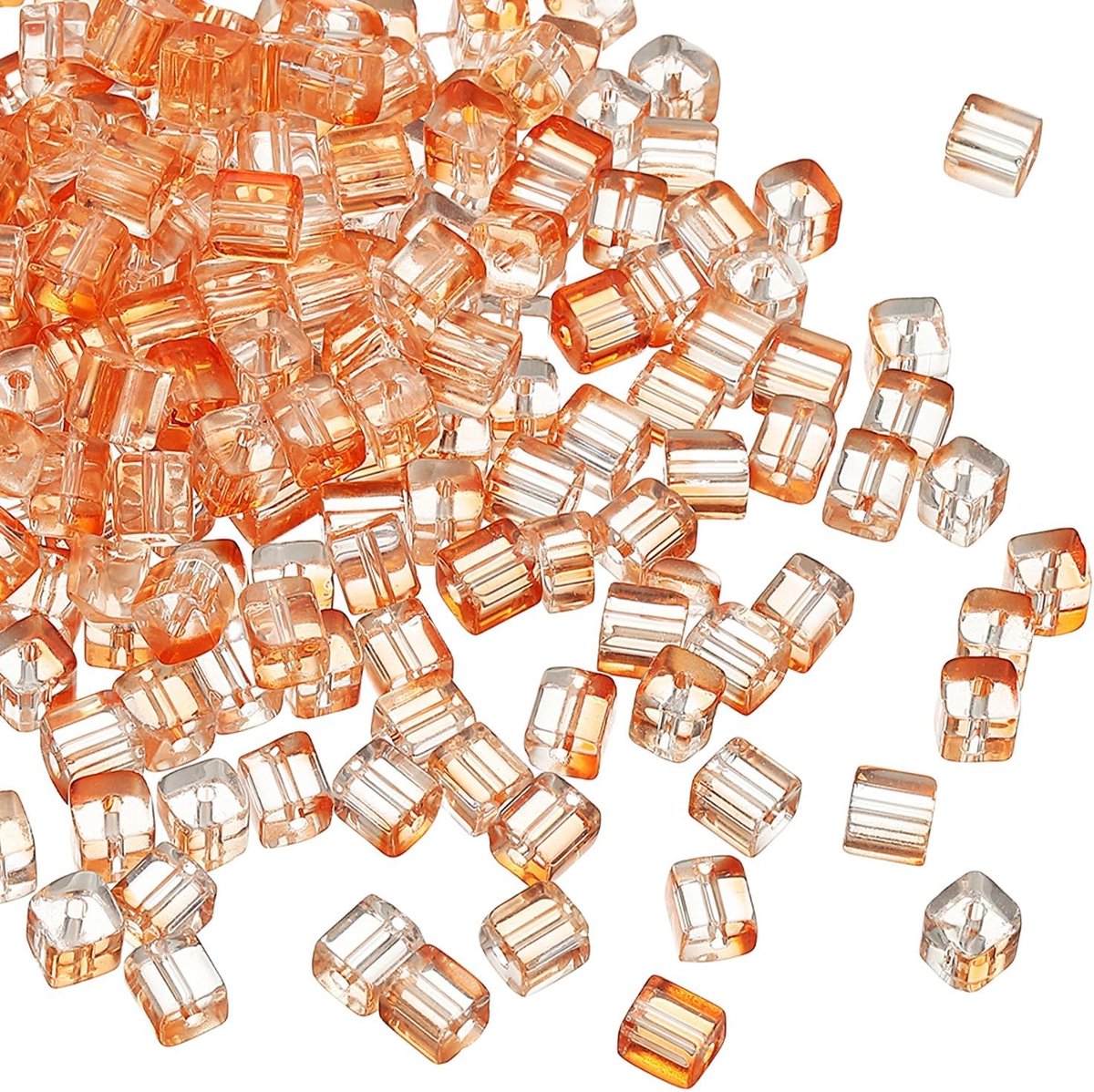 Kralen, 7 mm vierkante gefacetteerde kralen van transparant glas, benodigdheden voor het maken van edelstenen, doe-het-zelf, armband, oorbellen, halsketting