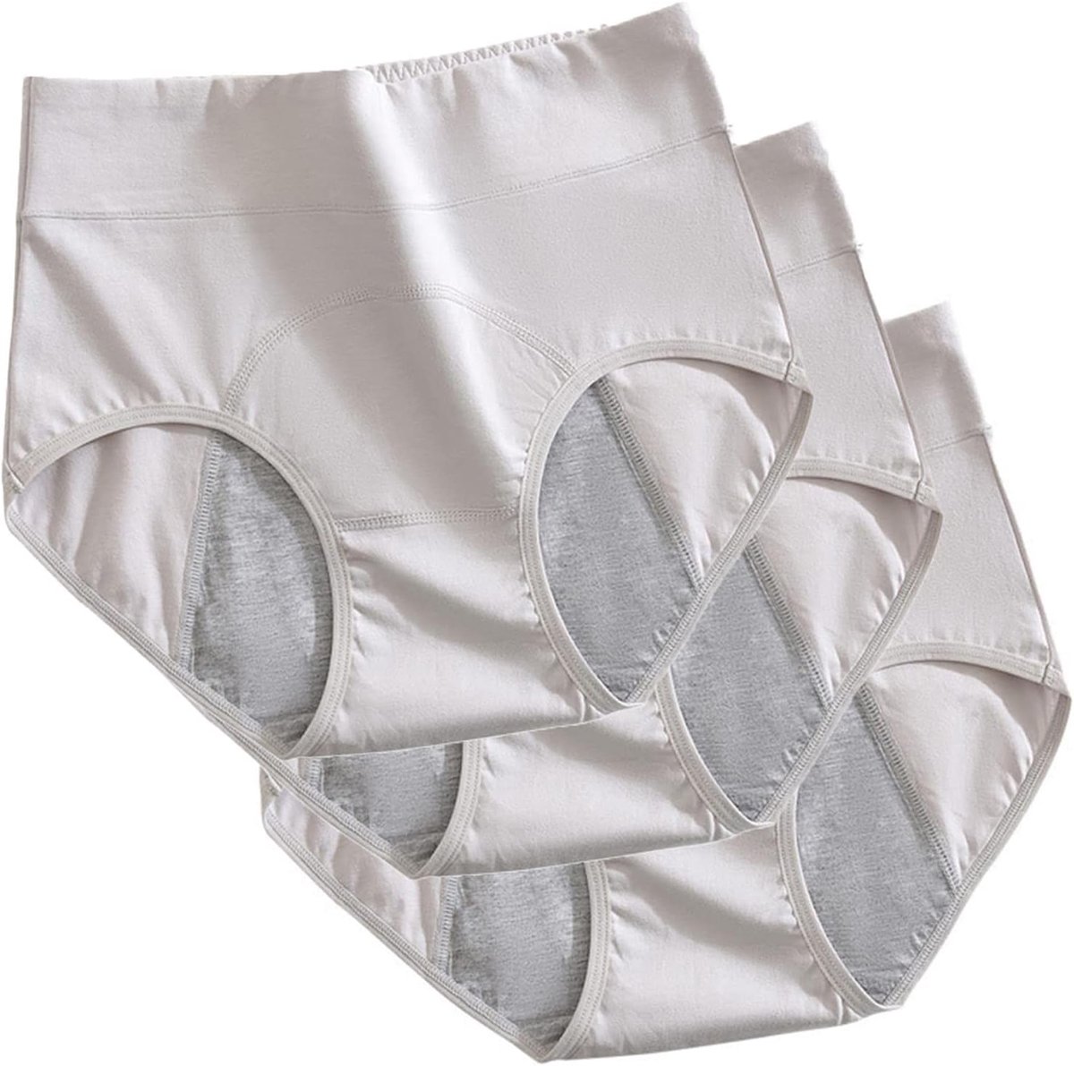 Broek voor Urine-incontinentie, Fysiologische Broeken in Grote Maten, Herbruikbaar Ondergoed voor Urine-incontinentiebroeken, Slipjes voor Volwassen Vrouwen, 3-pack