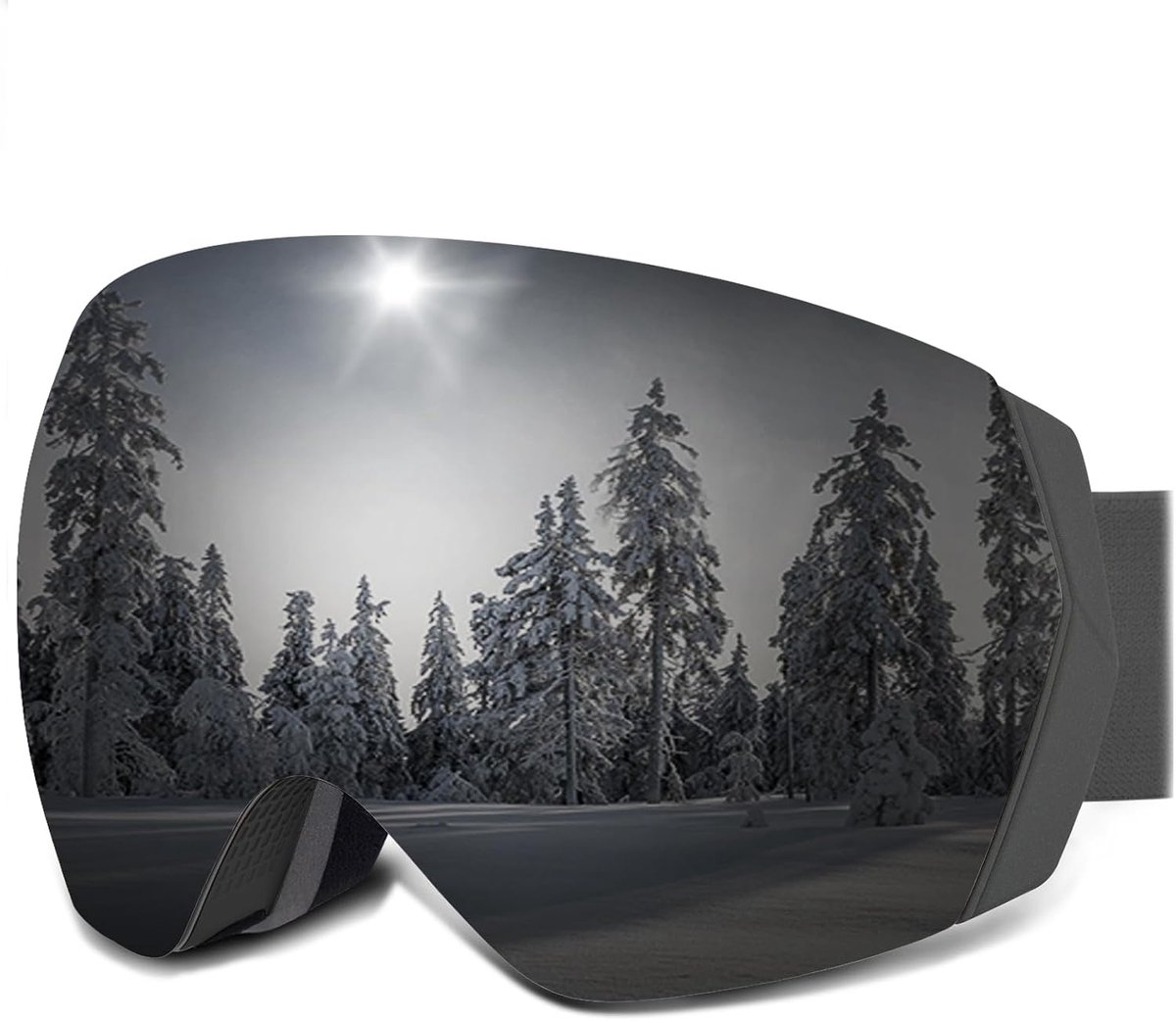 Dames skibril voor brildragers 100% UV400 bescherming sneeuwbril anti-fog snowboardbril