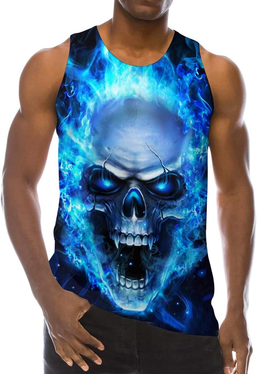 Heren Tank Top 3D Spiershirts Mens Vest Zomer Cool T-shirt S-XXL